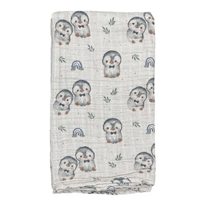 Tiffany Baby Baskılı Müslin Bebek Battaniyesi 100x110 Cm 79080 Koyu Gri