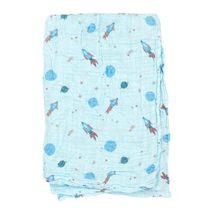 Tiffany Baby Baskılı Müslin Bebek Battaniyesi 79080 Turkuaz