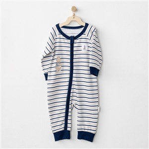 Andywawa Sailor Bear Bebek Tulumu AC24543 Lacivert-Beyaz