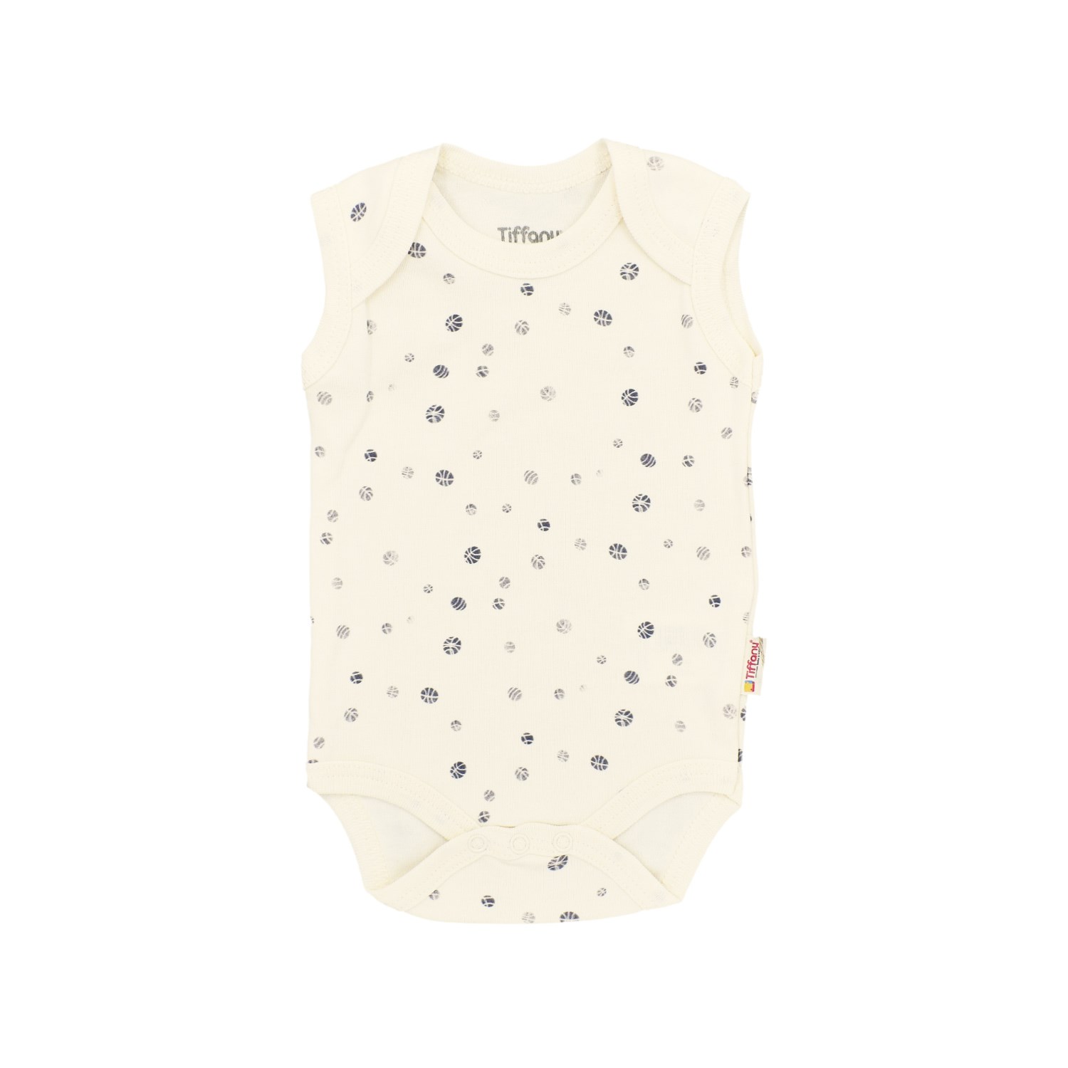 Tiffany Baby Basketboll Organik Theme Bebek Atlet Body 21009 Ekru