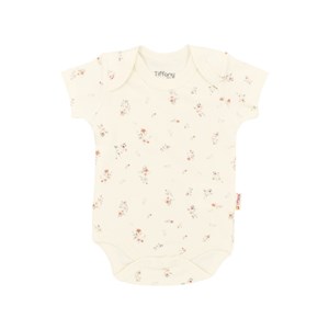 Tiffany Baby Basketboll Organik Theme Yarım Kol Bebek Body Ekru