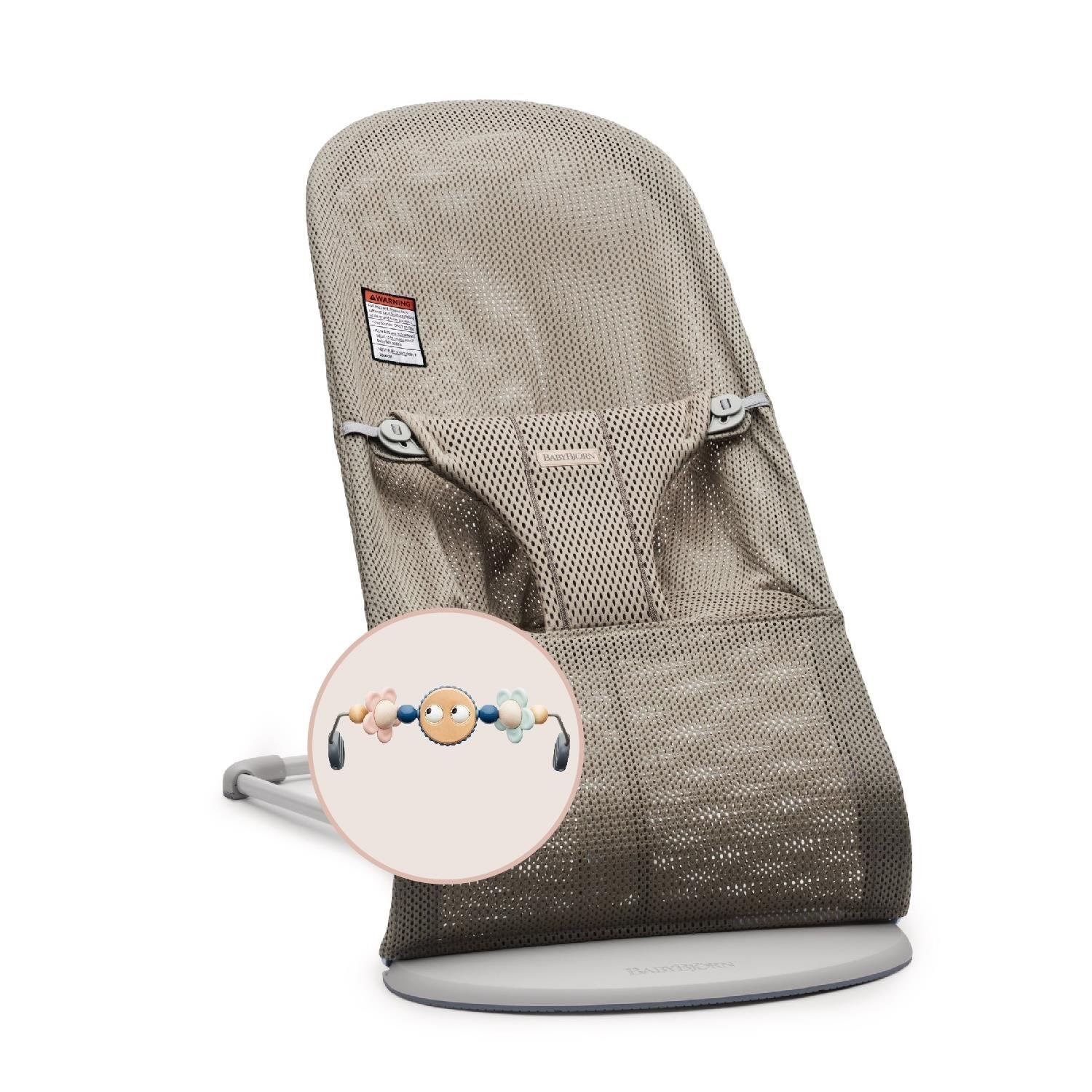 Babybjörn Bliss Ana Kucağı Mesh Oyuncaklı Grey-Beige