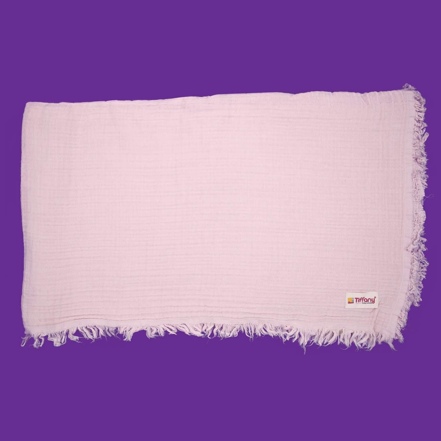 Tiffany Baby Dört Renk Müslin Bebek Battaniyesi 120x120 Cm Somon