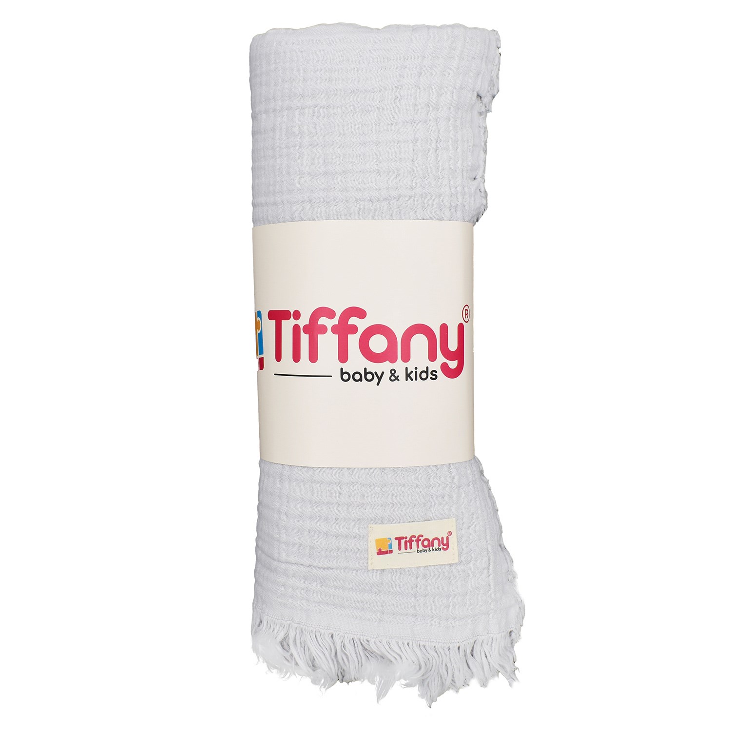 Tiffany Baby Dört Renk Müslin Bebek Battaniyesi 120x120 Cm Gri