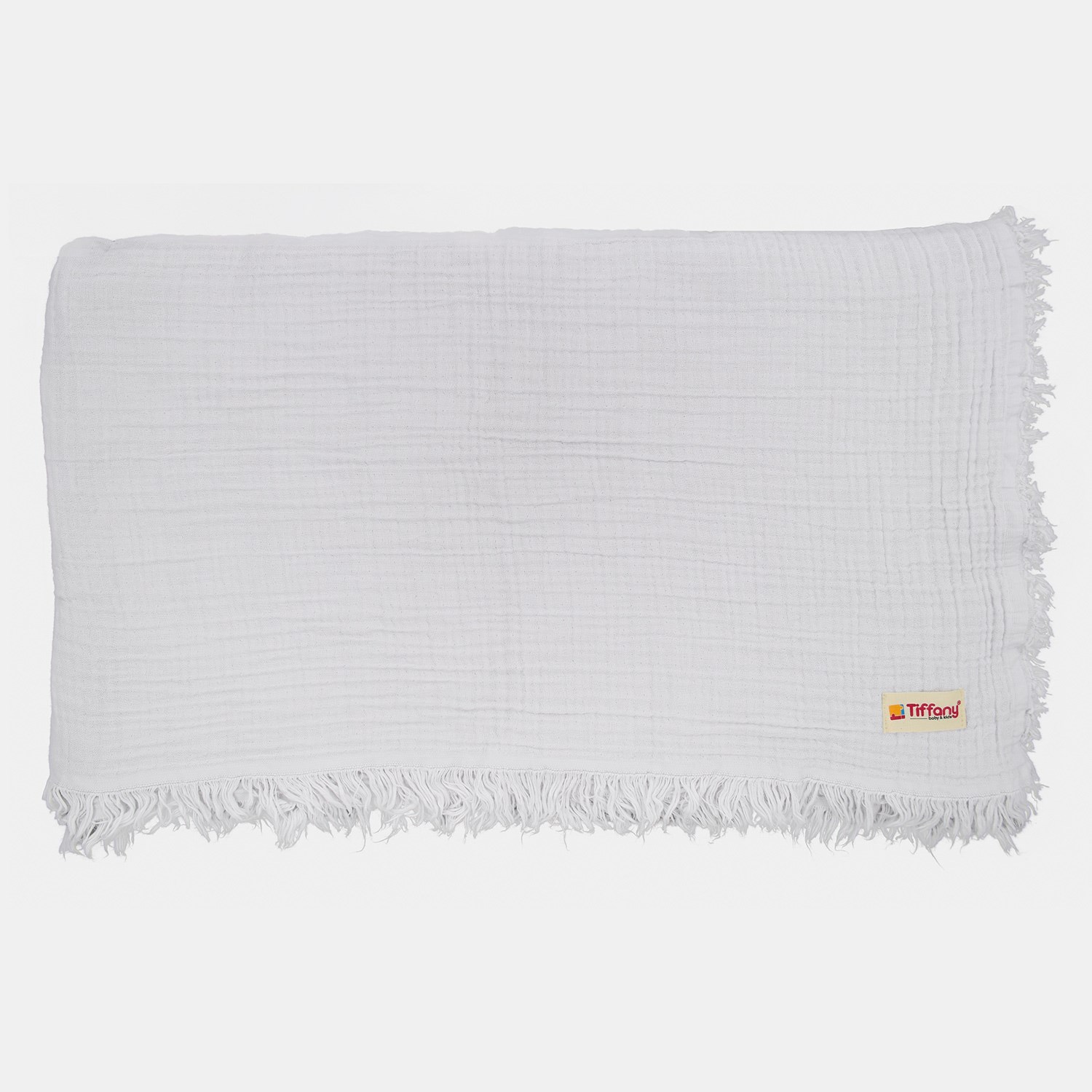 Tiffany Baby Dört Renk Müslin Bebek Battaniyesi 120x120 Cm Gri