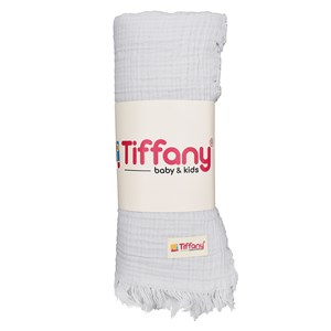 Tiffany Baby Dört Renk Müslin Bebek Battaniyesi 120x120 Cm Gri