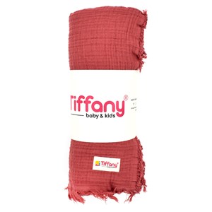 Tiffany Baby Dört Renk Müslin Bebek Battaniyesi 120x120 Cm Kiremit