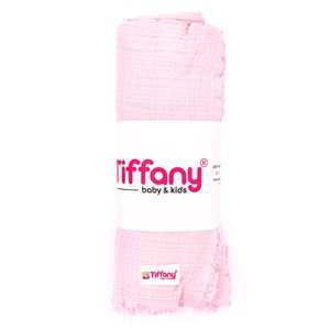 Tiffany Baby Dört Renk Müslin Bebek Battaniyesi 120x120 Cm Pembe