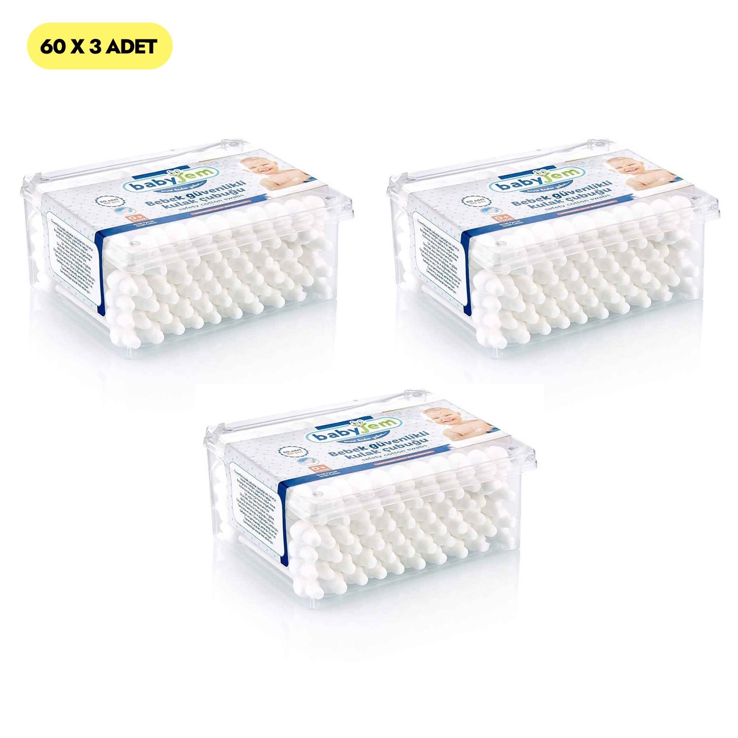 Babyjem  Bebek Kulak Temizleme Çubuğu 60 x 3 Adet 