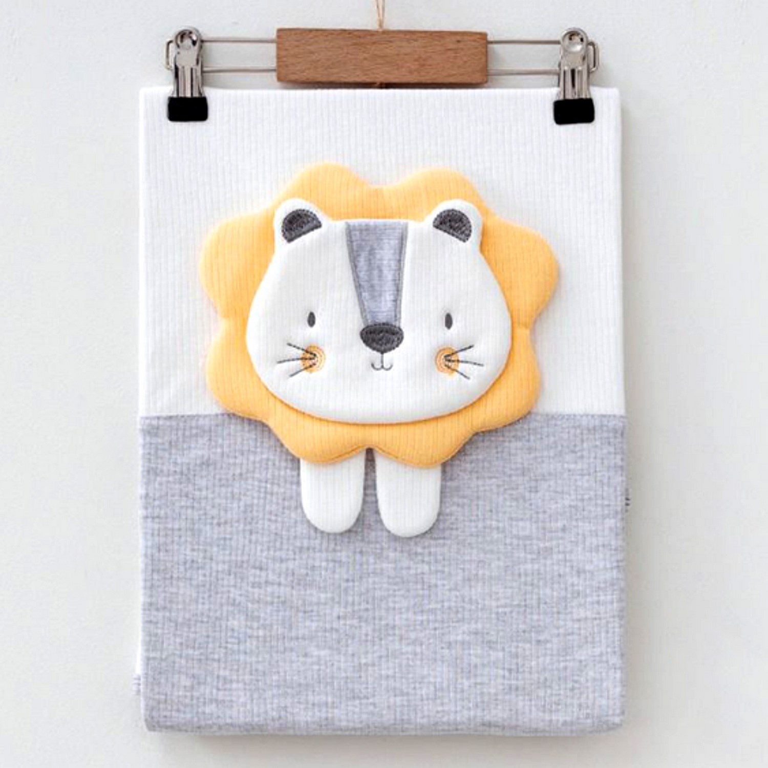 Ekebaby Lion Lüx Penye Bebek Battaniyesi 85x90 Cm Gri