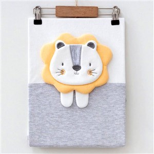 Ekebaby Lion Lüx Penye Bebek Battaniyesi 85x90 Cm Gri