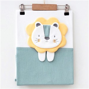 Ekebaby Lion Lüx Penye Bebek Battaniyesi 85x90 Cm Yeşil