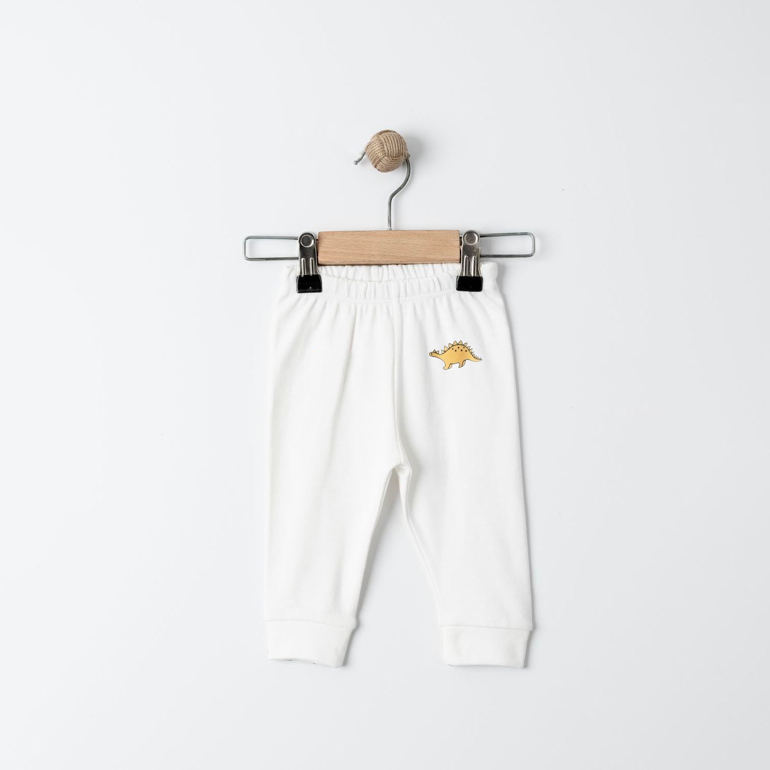 Tiffany Baby Dinosaur Theme 3'lü Patiksiz Bebek Pantolonu 17006 Ekru