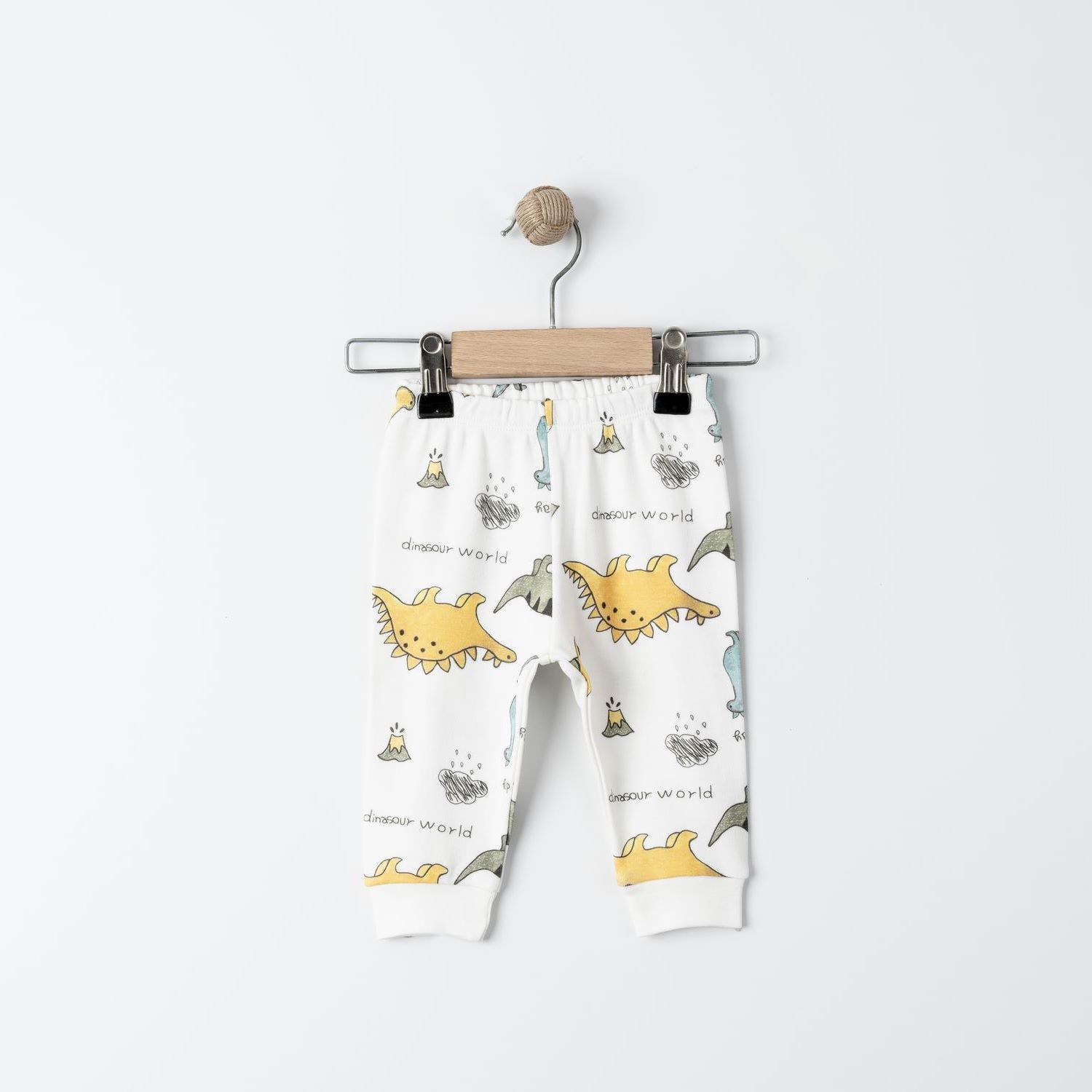 Tiffany Baby Dinosaur Theme 3'lü Patiksiz Bebek Pantolonu 17006 Ekru