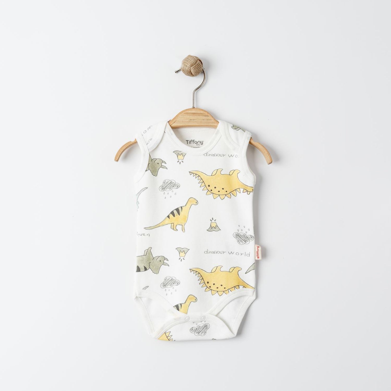 Tiffany Baby Dinosaur Theme 3'lü Atlet Bebek Badi 17009 Ekru