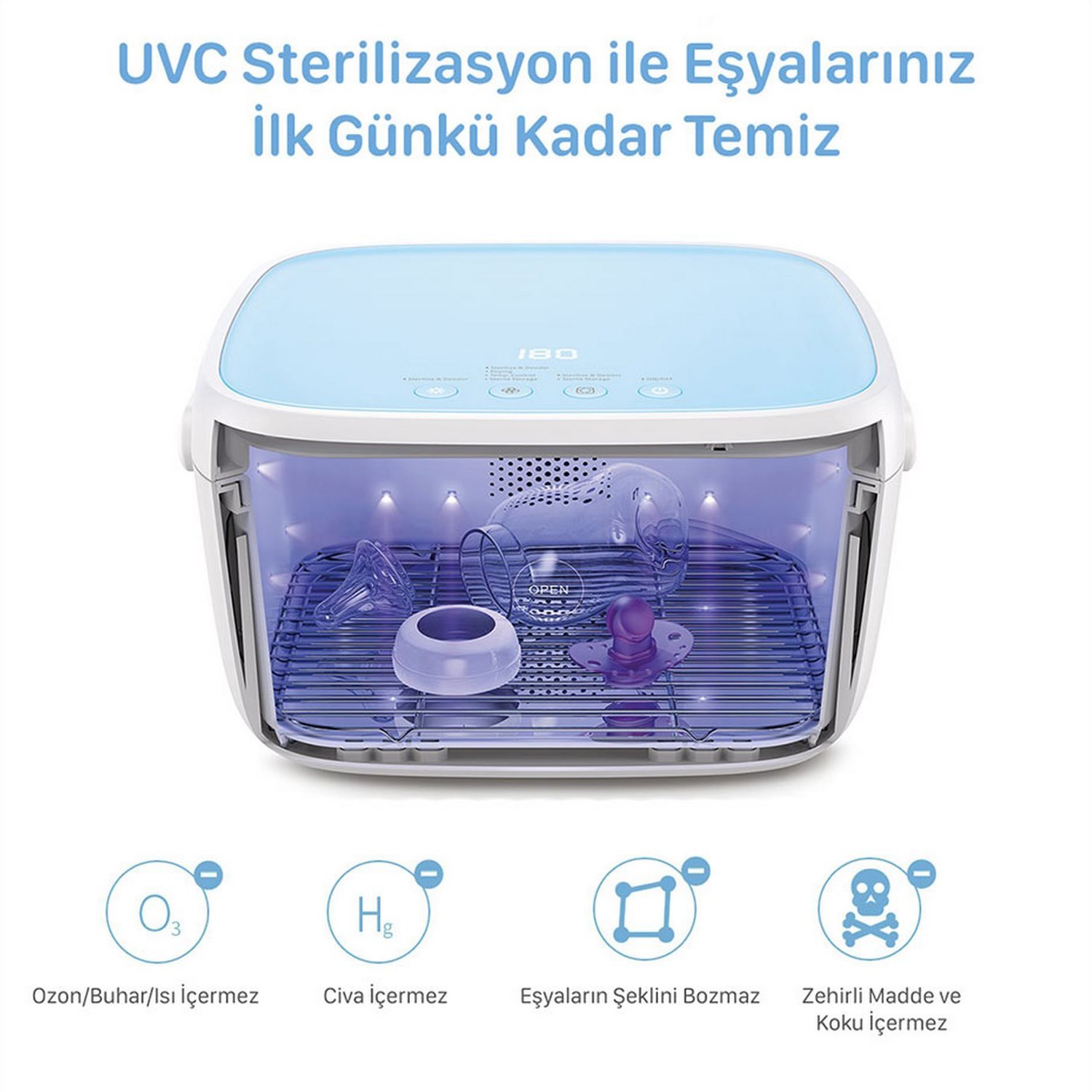 59S T5 Ultraviyole-C LED Çok Fonksiyonlu Sterilizasyon Cihazı 