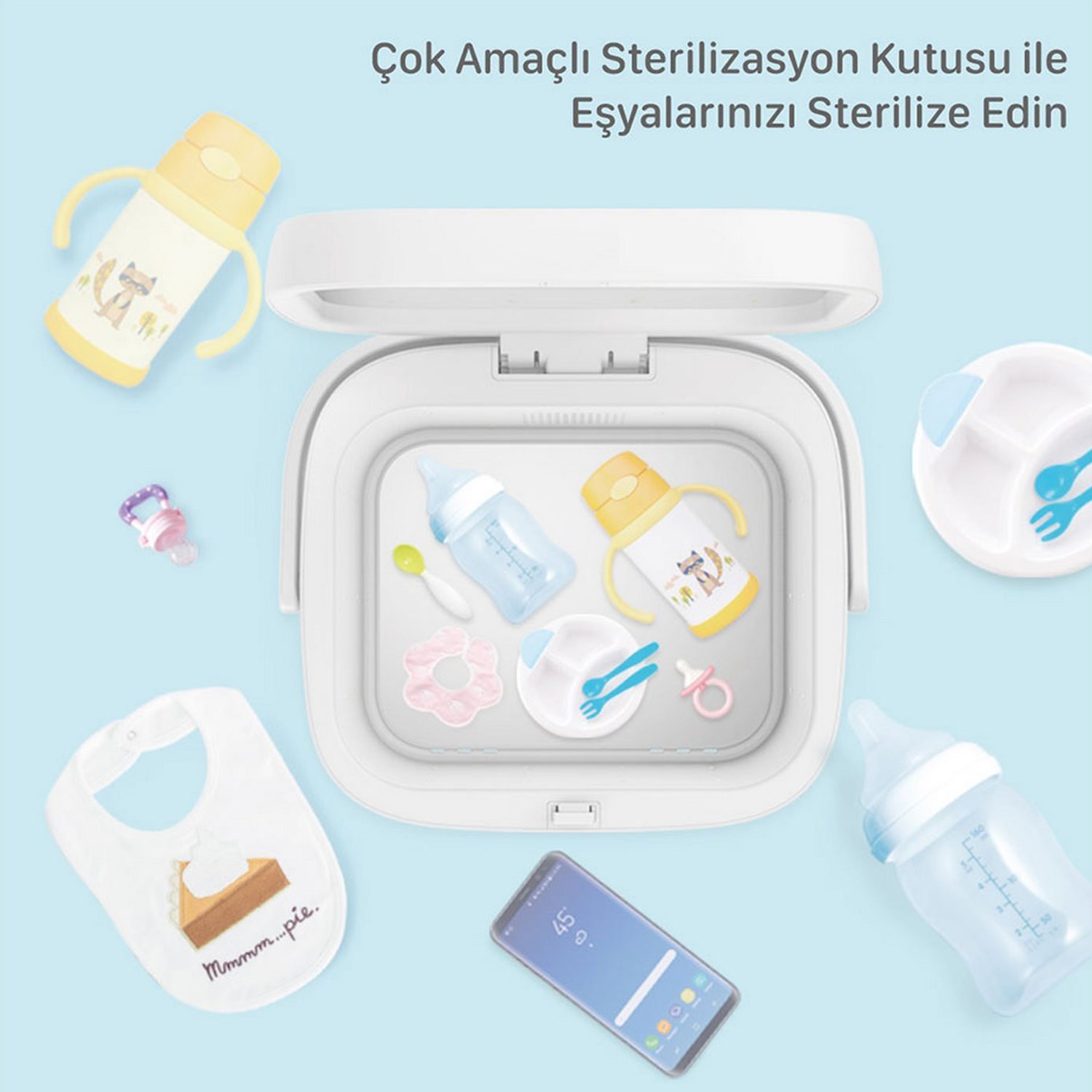 59S T5 Ultraviyole-C LED Çok Fonksiyonlu Sterilizasyon Cihazı 