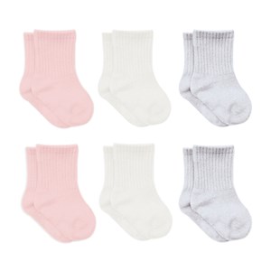 Bistyle 6'lı Bebek Çorabı 6013 Pembe-Ekru