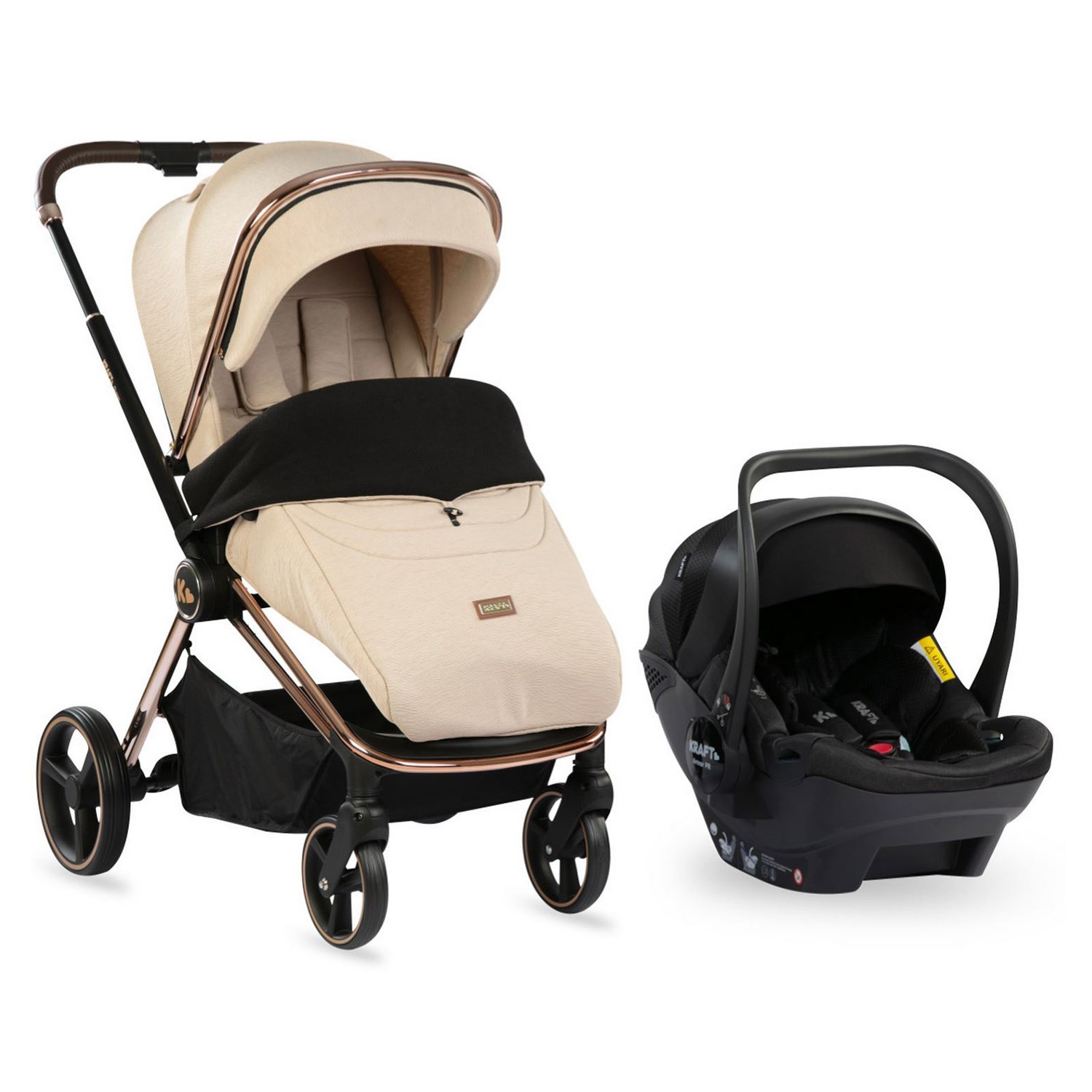 Kraft Quenn Travel Sistem Bebek Arabası Beige