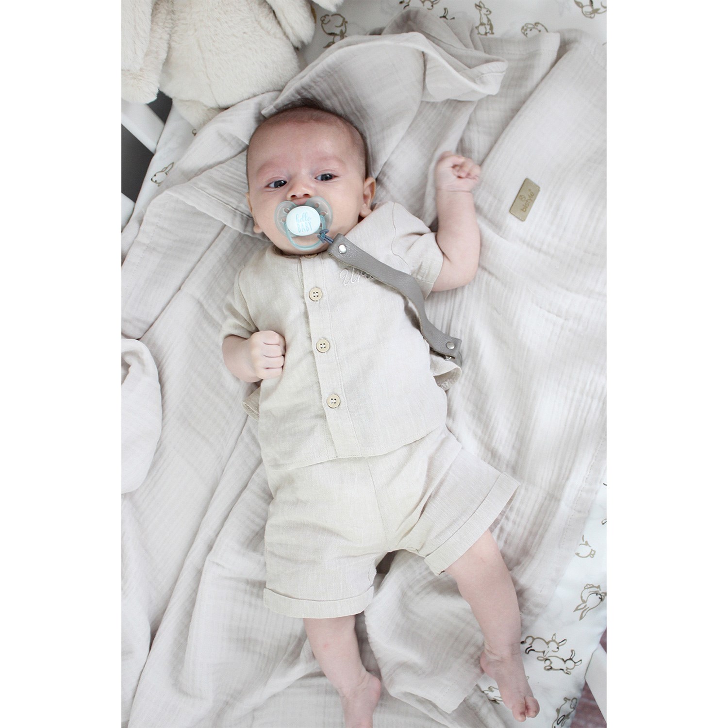 Bistyle Müslin Bebek Battaniyesi 120x120 Cm 2020 Taş