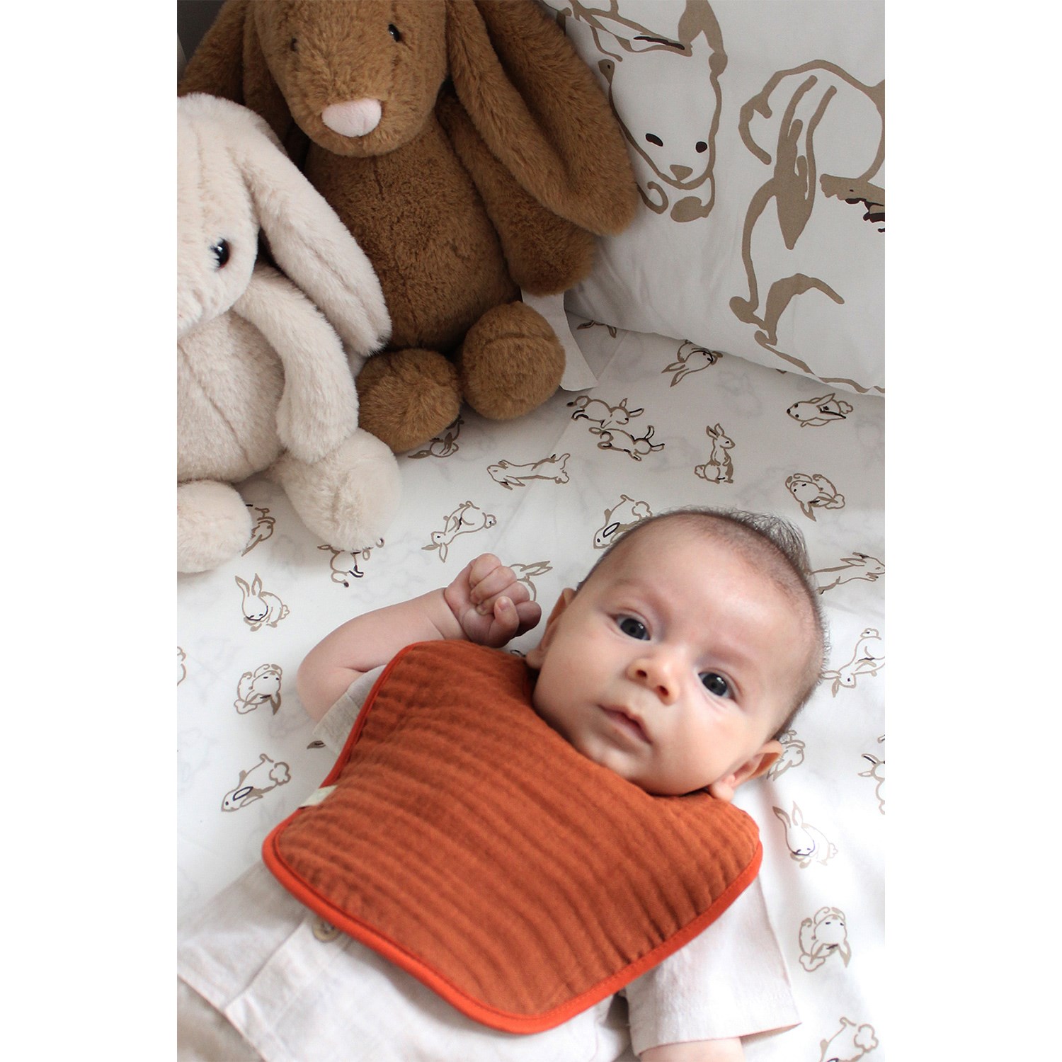 Bistyle 3'lü Müslin Bebek Mama Önlüğü 0-18 Ay 20000 Kiremit