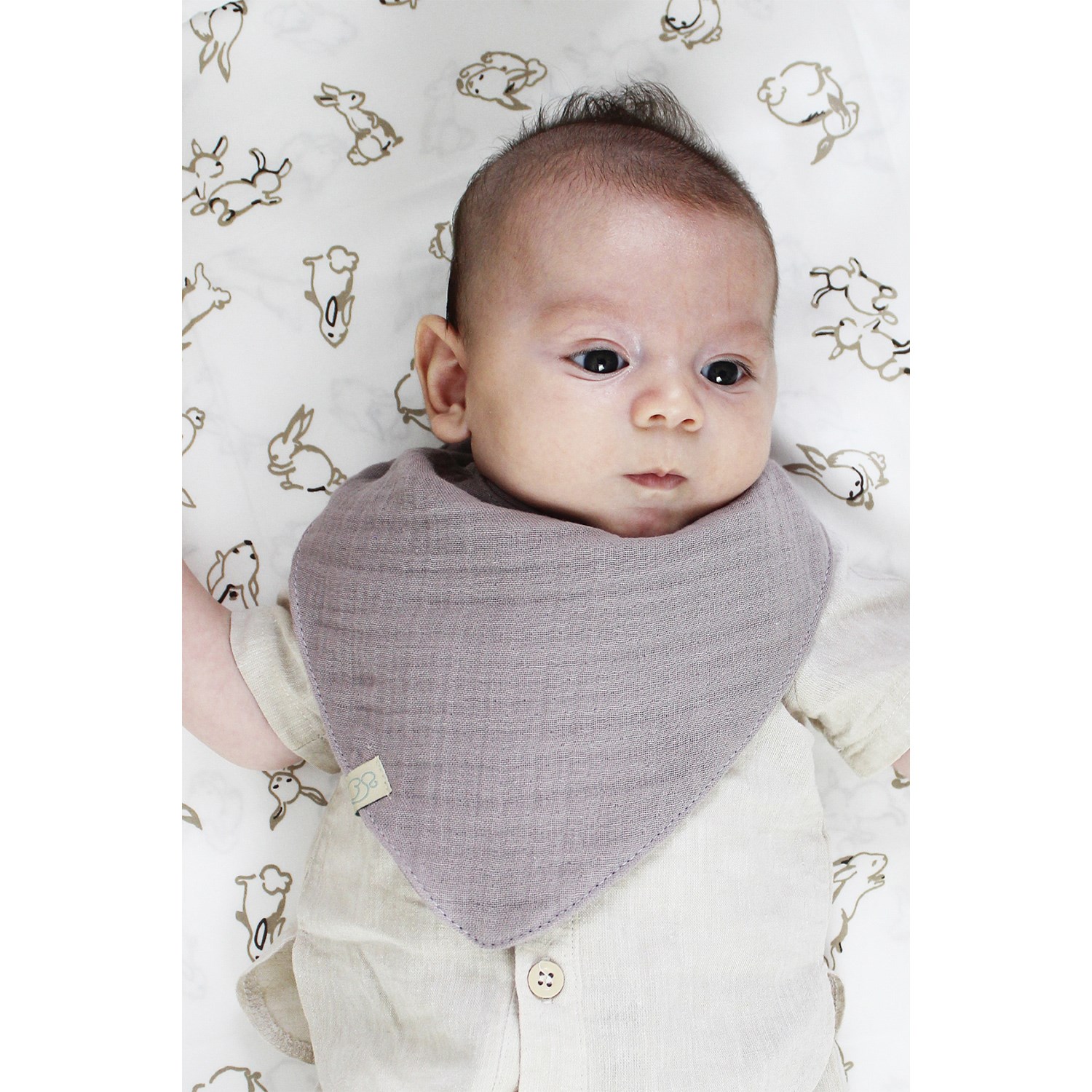 Bistyle 3'lü Müslin Bebek Fular Mama Önlüğü 0-24 Ay 20100 Antrasit