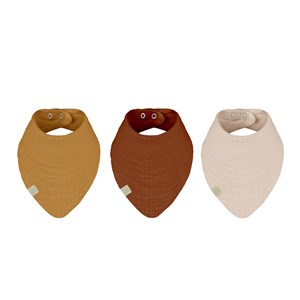 Bistyle 3'lü Müslin Bebek Fular Mama Önlüğü 0-24 Ay 20100 Kiremit