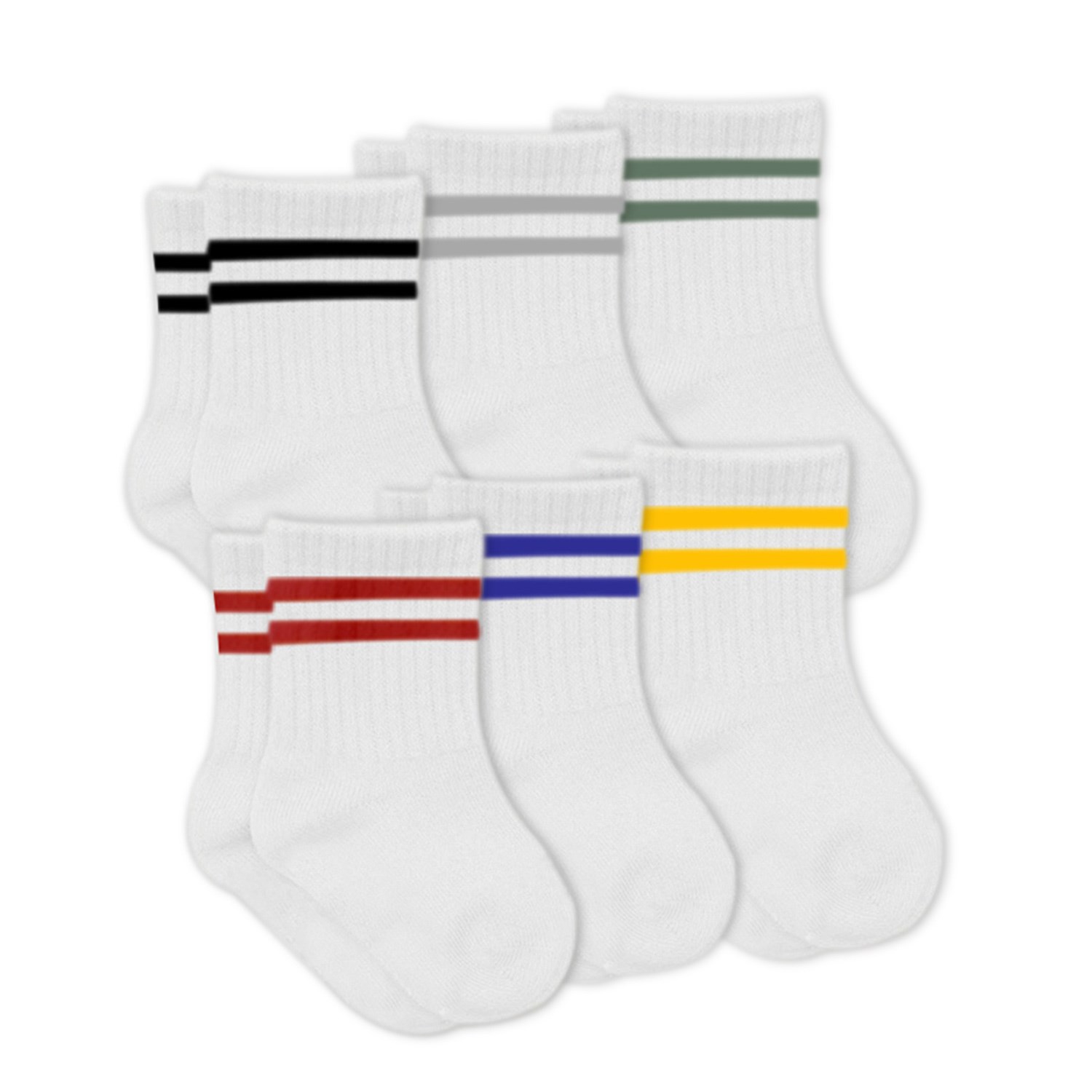 Bistyle 6'lı Bebek Çorabı (Çemberli) 6019 Kırmızı-Beyaz