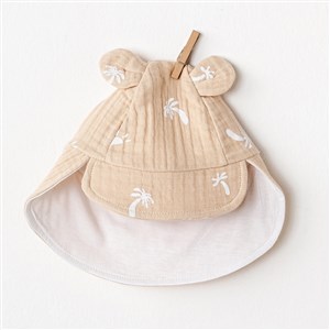 Andywawa Smil All Day Müslin Bebek Şapka AC24512 Bej