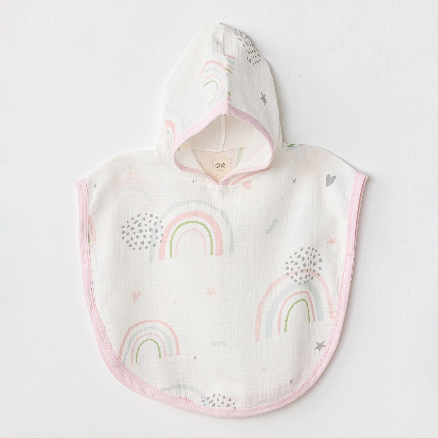 Andywawa Have A Nice Day Müslin Bebek Panço AC24666 Pembe-Beyaz