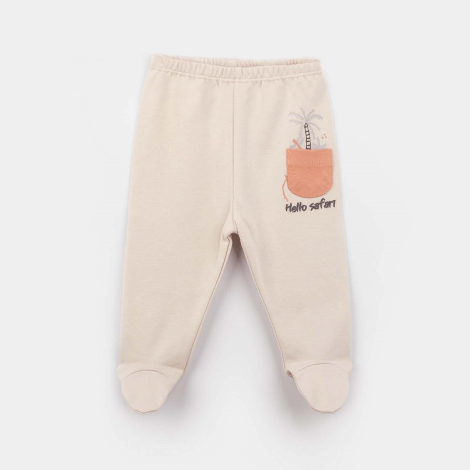 Biorganic Hello Safari Bebek Pantolonu 57904 Ekru-Kiremit