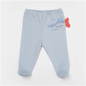 Biorganic Sun Lets Sail Bebek Pantolonu 57907 Ekru-Mavi