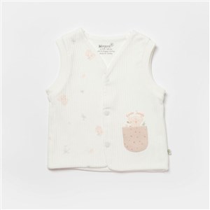 Biorganic Koala Jungle Bebek Yeleği 61494 Pembe