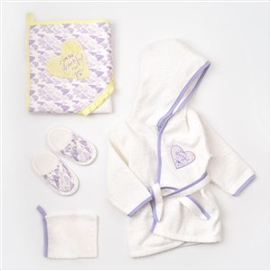 Biorganic Love You Baby Havlu Seti 66363 Sarı