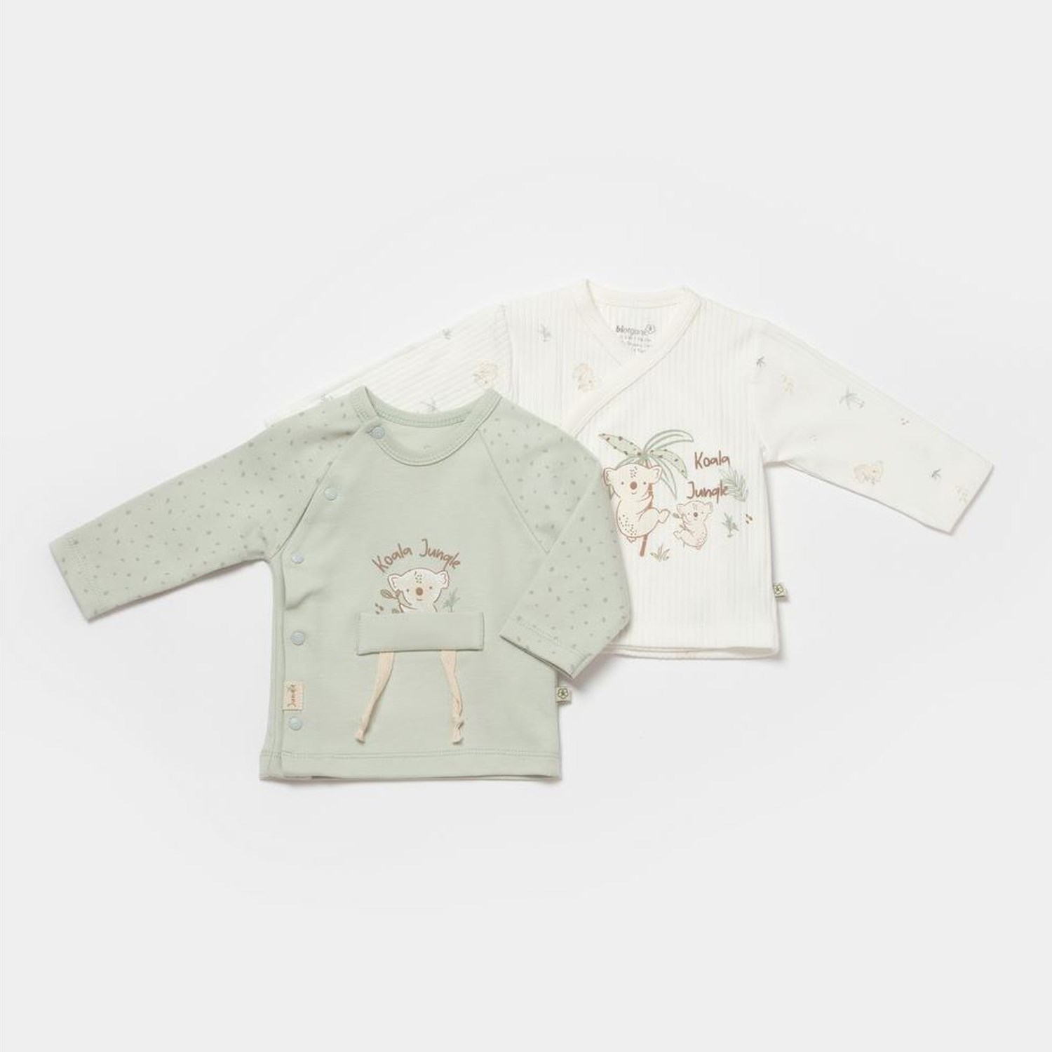 Biorganic Koala Jungle Çıtçıtlı 2'li Bebek Body 73316 Mint