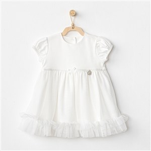 Andywawa Dress Duck Bebek Elbisesi AC24592 Ekru