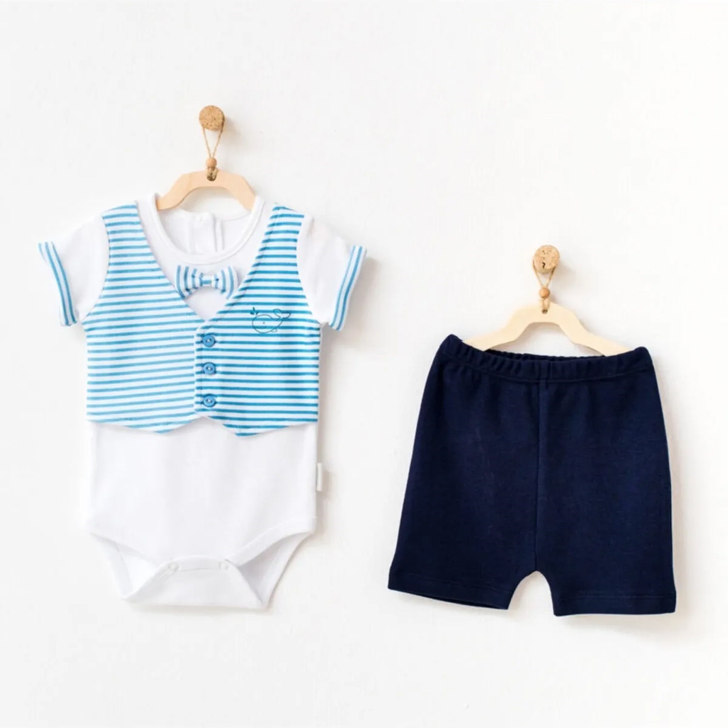 Andywawa Cute Whale 2'li Bebek Takımı AC21554R Mavi