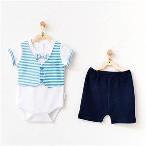 Andywawa Cute Whale 2'li Bebek Takımı AC21554R Mavi