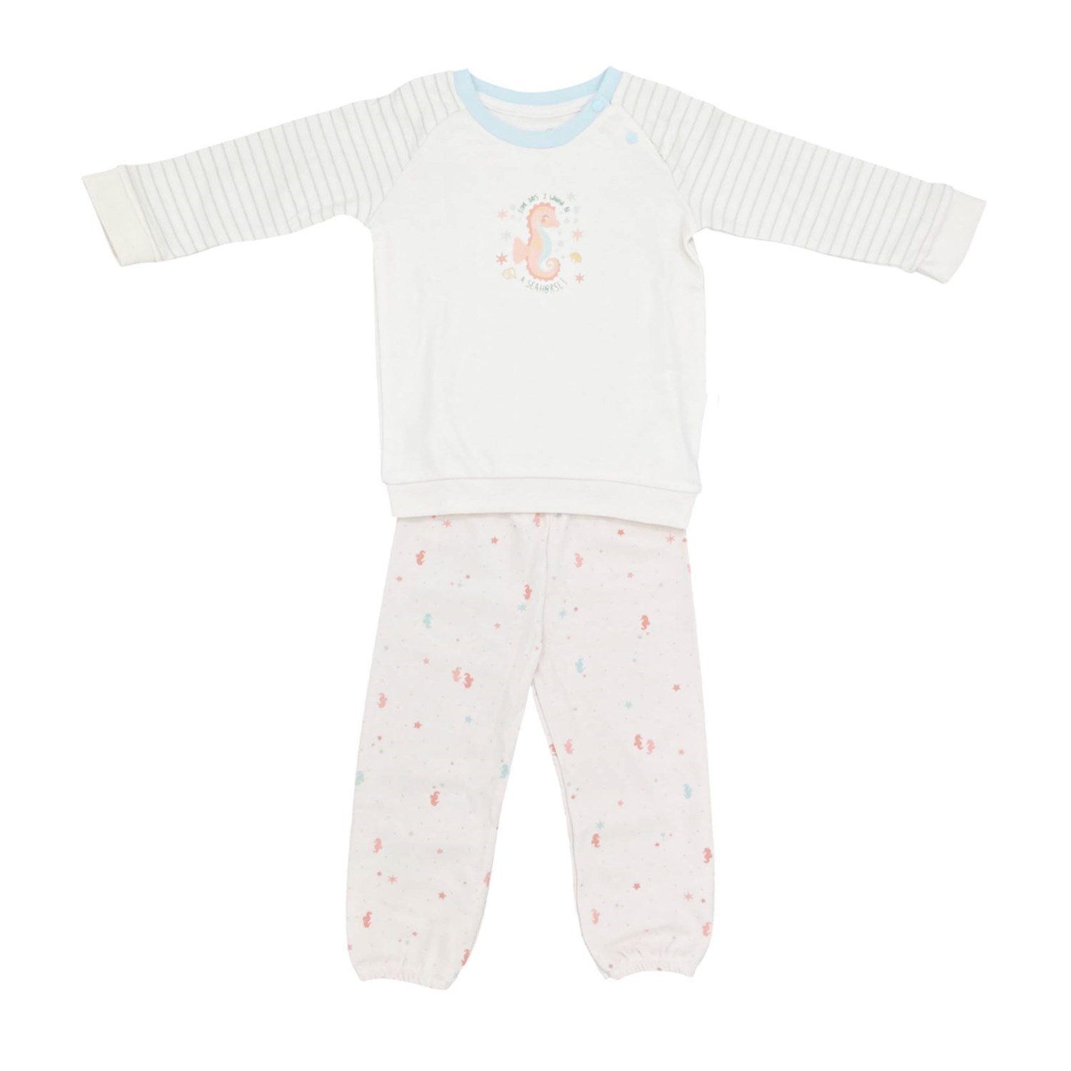 Biorganic Save The Seahorse 2'li Bebek Takımı 59797 Bej-Mint