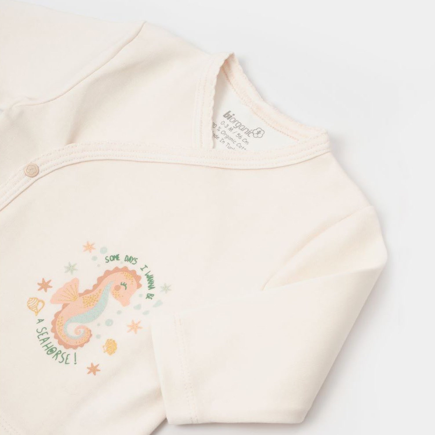 Biorganic Save The Seahorse 5'li Bebek Hastane Çıkış Seti Bej-Mint