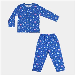 Aziz Bebe Pijama Takımı 9476 Saks