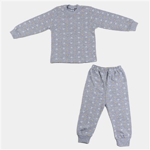 Sebi Bebe Ayıcık Pijama Takımı 9123 Gri