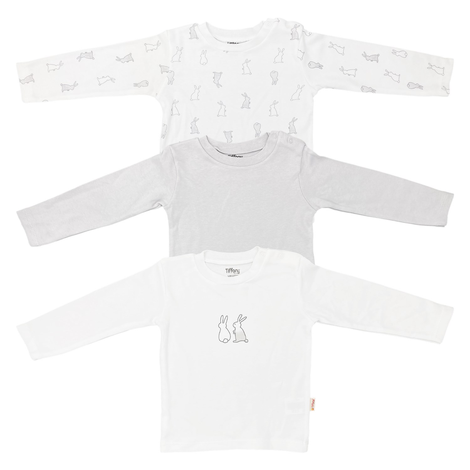Tiffany Baby Rabbit Theme 3'lü Bebek Sweat 14096 Ekru