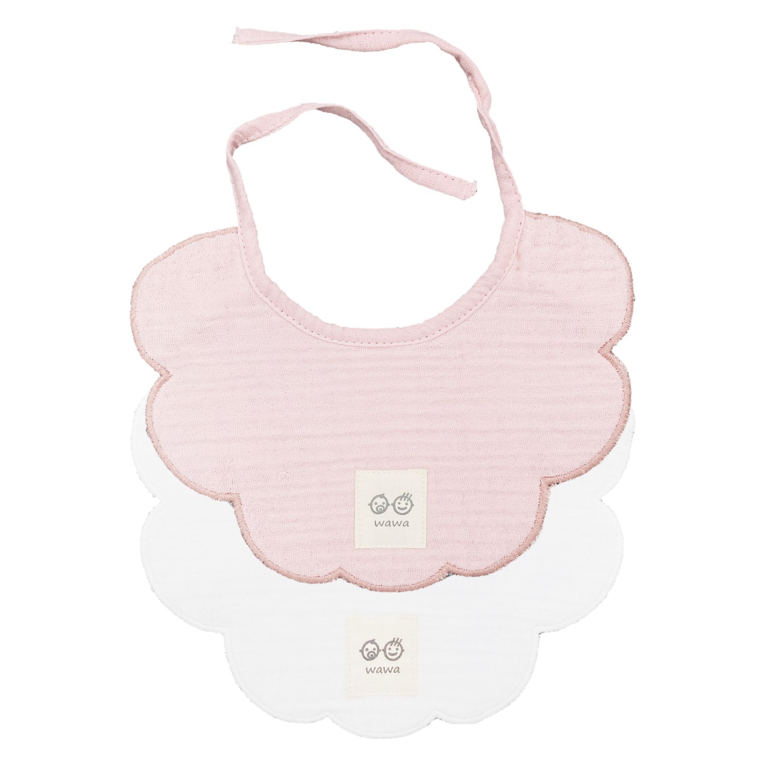 Andywawa Pretty Flowers 2'li Önlük AC24687 Pembe-Beyaz