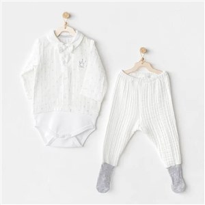 Andywawa Wawa Boys 2'li Bebek Takımı AC24735 Beyaz