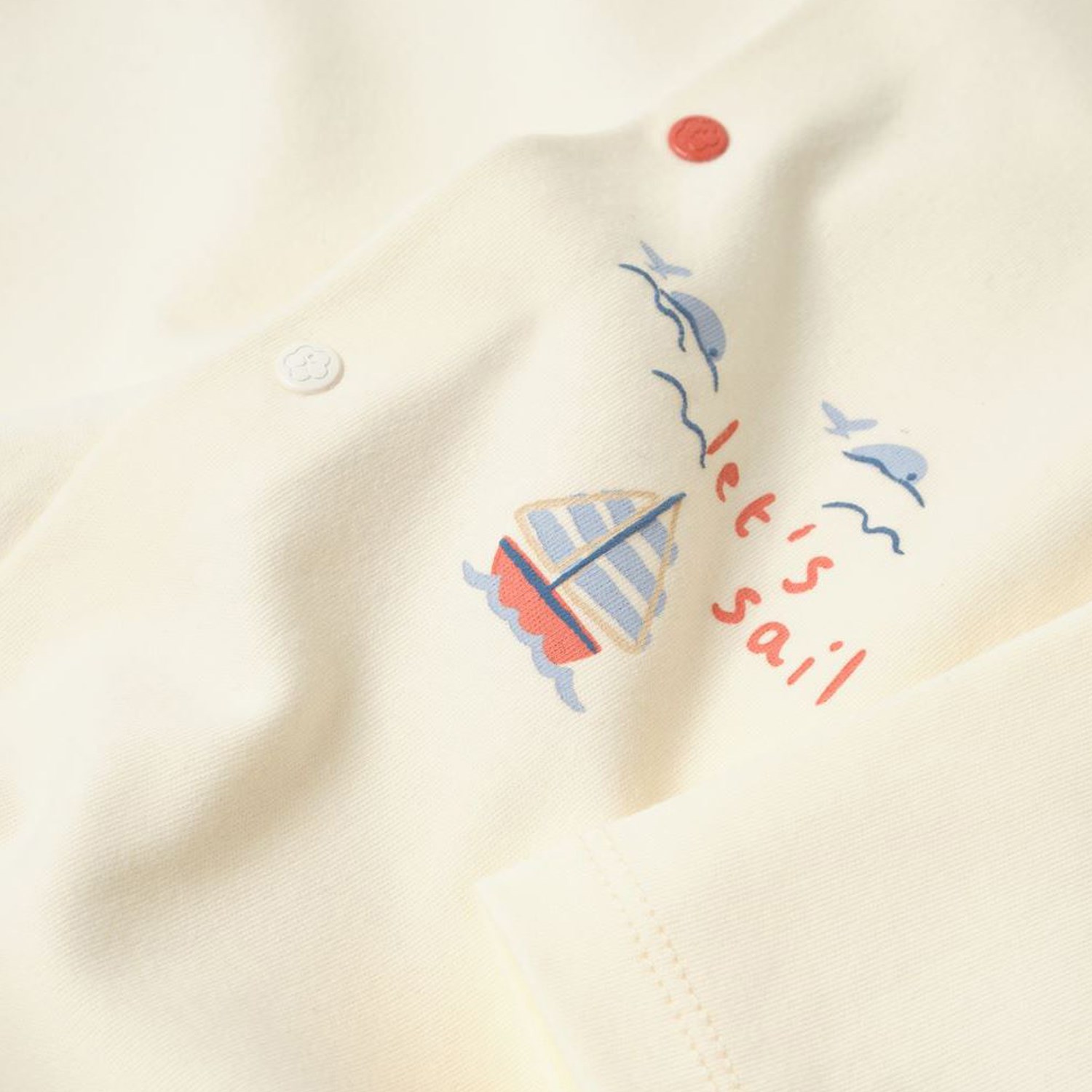Biorganic Sun Lets Sail Bebek Tulum 60754 Ekru-Mavi