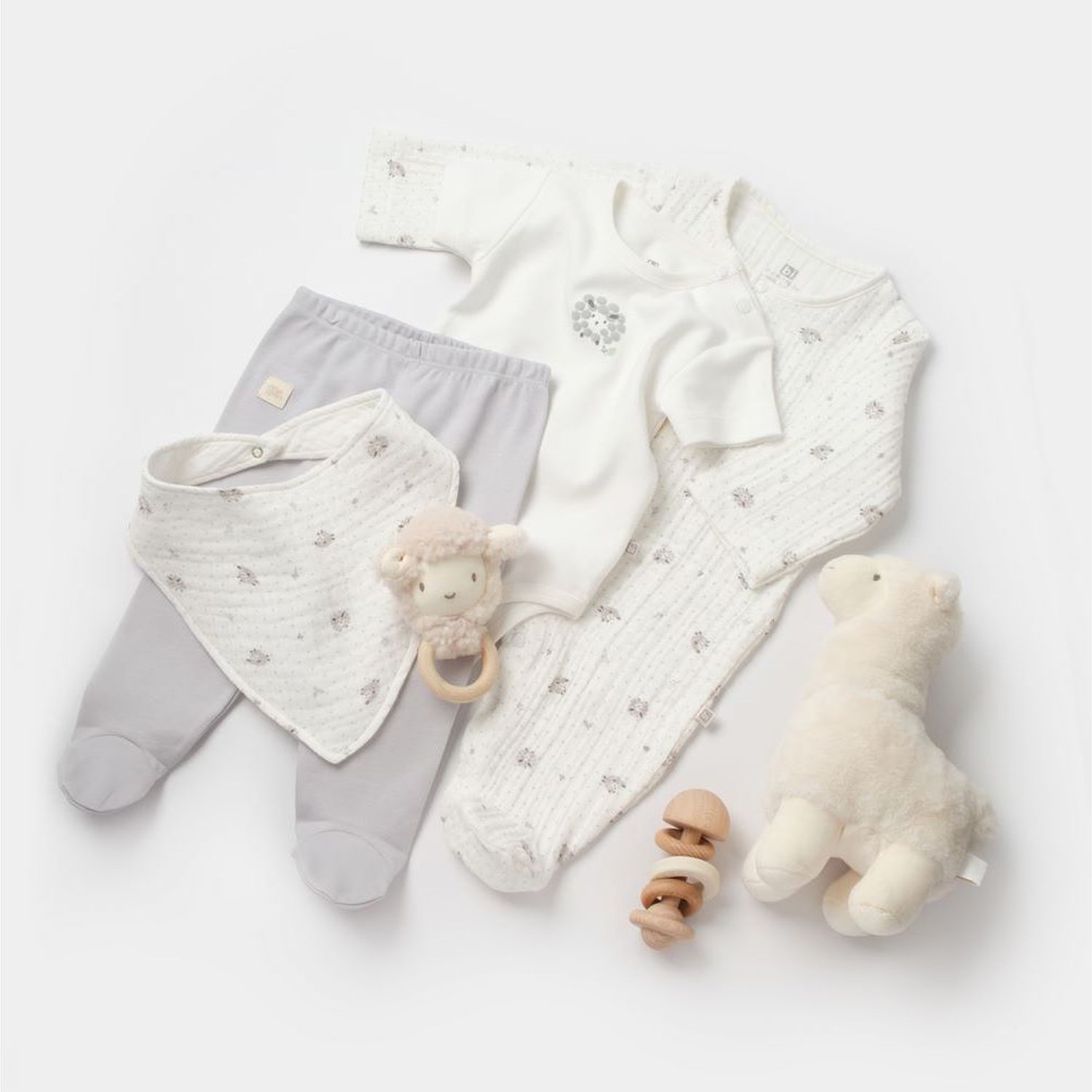 Bibaby Lamb Friends 4'lü Tulumlu Tüllü Set 62348 Gri