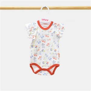 Tiffany Baby Sweat Theme Yarım Kol Bebek Badi 11008 Kiremit