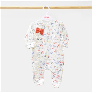 Tiffany Baby Sweat Theme Patikli Bebek Tulum 11040 Kiremit