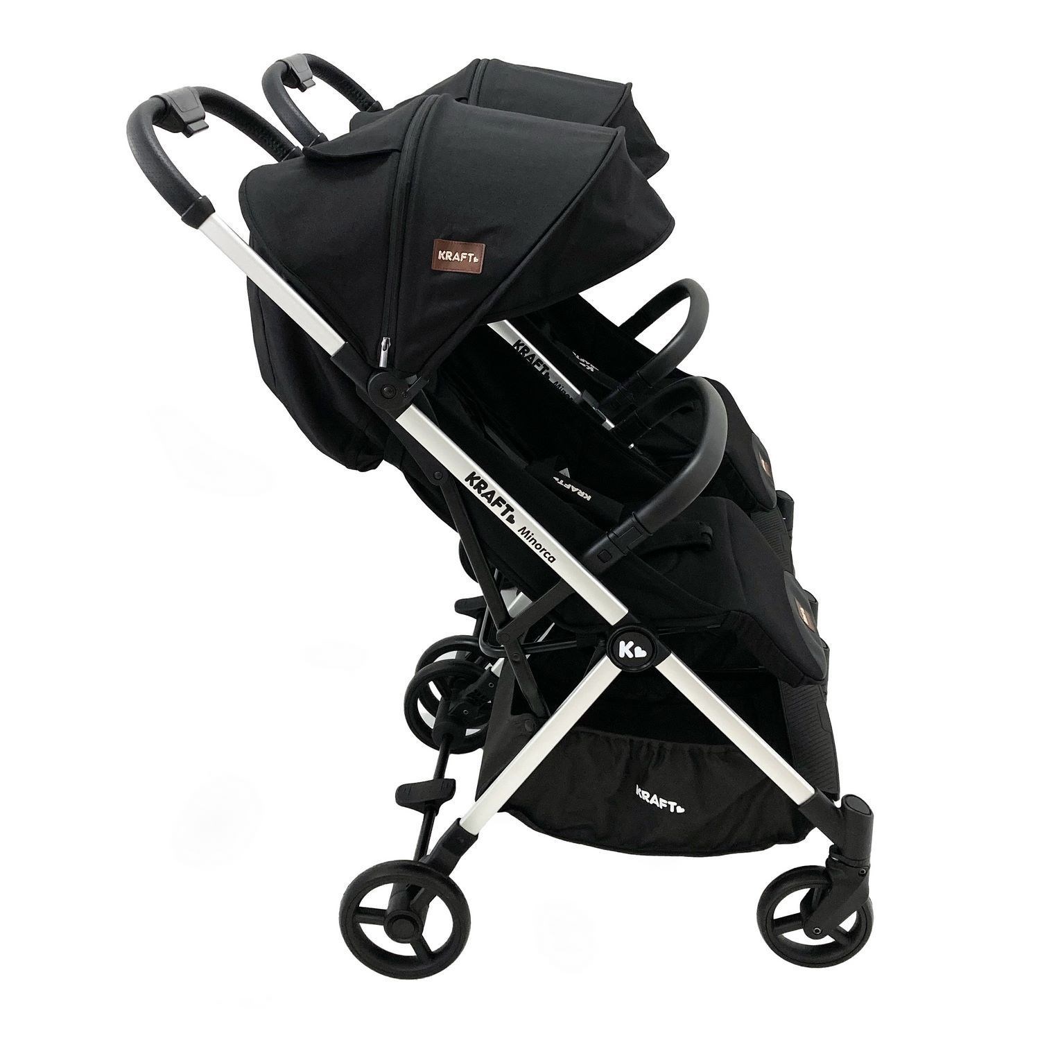 Kraft Minorca İkiz Bebek Arabası Black Melange